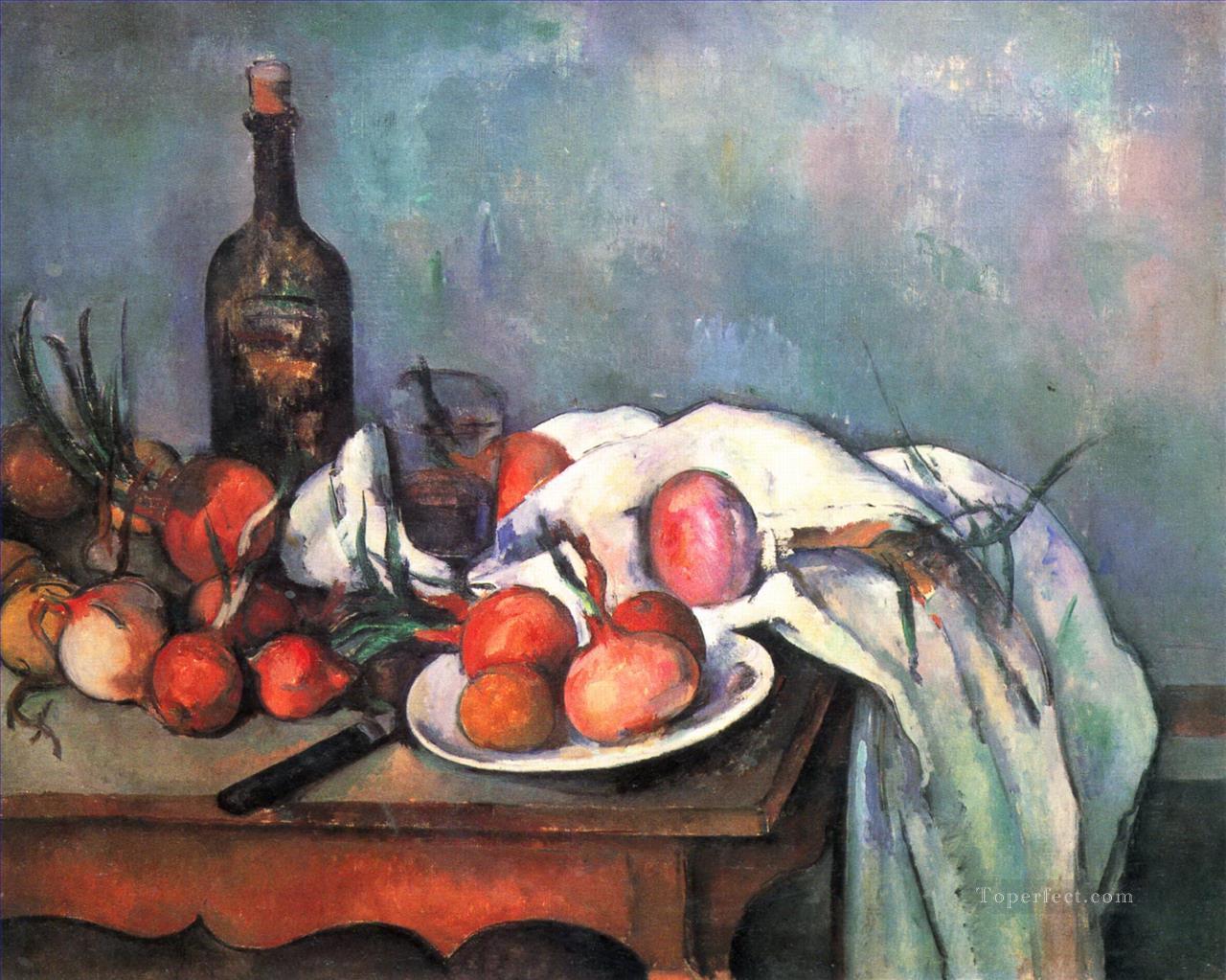 Still Life with Red Onions Paul Cezanne Oil Paintings